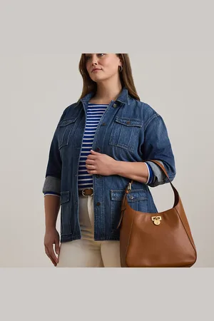Ralph Lauren Bolso de hombro Tanner grande de piel