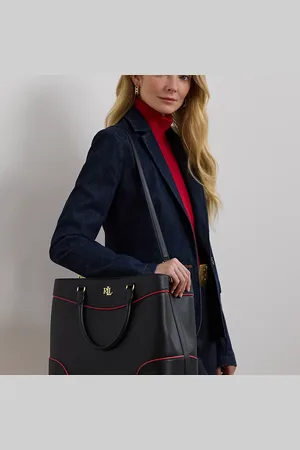 Ralph Lauren Bolso satchel Marcy grande de piel