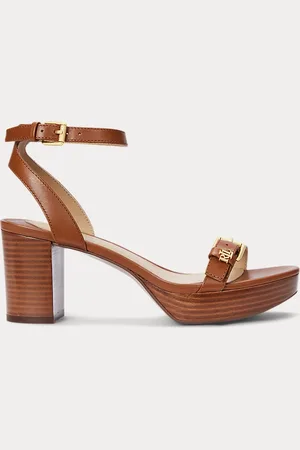 Ralph Lauren Sandalia Melissah de piel con plataforma