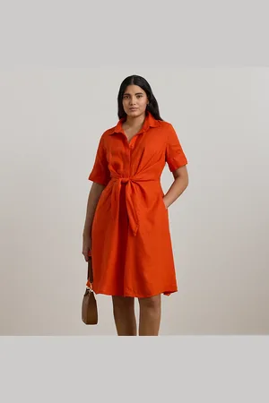 Ralph Lauren Tallas Grandes - Vestido camisero anudado de lino