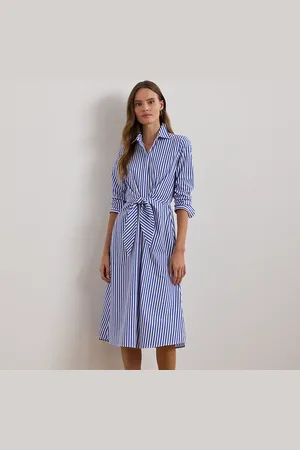 Ralph Lauren Vestido camisero de paño anudado