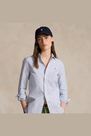 Ralph Lauren Camisa oxford Slim elástica con rayas