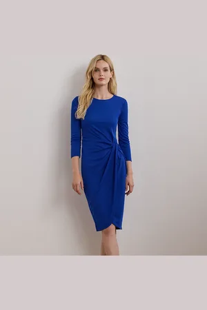 Ralph Lauren Tallas Pequeña - Vestido anudado de punto elástico