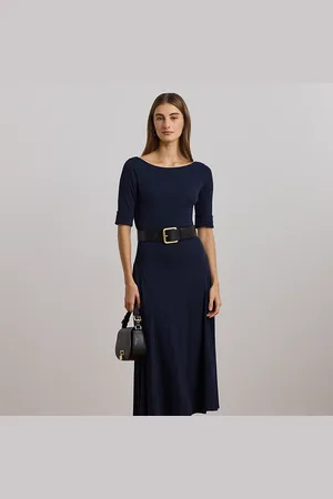 Ralph Lauren Tallas Pequeña - Vestido midi de algodón elástico