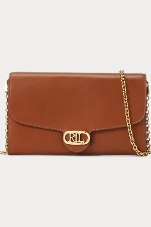 Ralph Lauren Bolso cruzado Adair mediano de piel