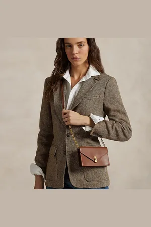 Ralph Lauren Cartera Polo ID de piel con cadena
