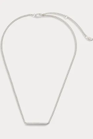 Ralph Lauren Collar con colgante de barra de plata