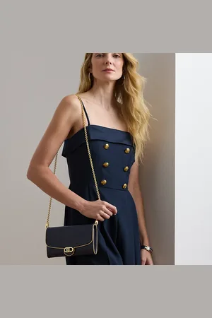 Ralph Lauren Bolso cruzado Adair mediano de piel