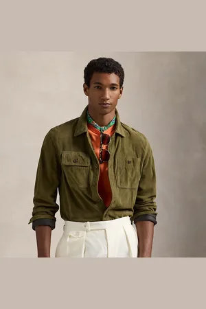 Ralph Lauren Chaqueta estilo camisa de ante