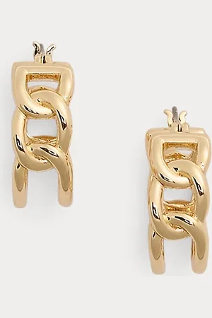 Ralph Lauren Pendientes de aro bañados en oro