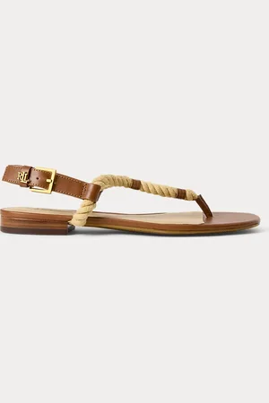 Ralph Lauren Sandalia Everley de piel de becerro