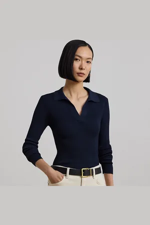 Ralph Lauren Jersey tipo polo de punto acanalado
