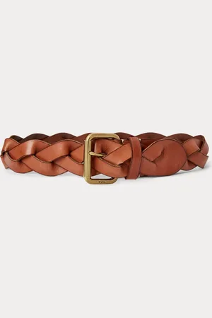Ralph Lauren Cinturón de piel vachetta trenzada