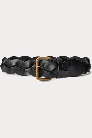 Ralph Lauren Cinturón de piel vachetta trenzada