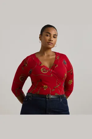 Ralph Lauren Tallas Grandes - Top de punto cruzado con estampado