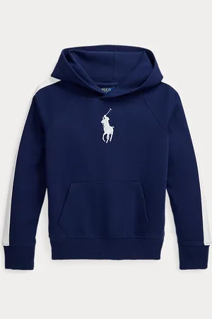 Ralph Lauren Sudadera de rizo con rayas y Big Pony