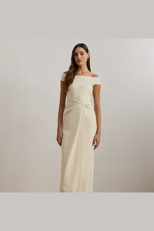 Ralph Lauren Tallas Pequeña - Vestido largo de crepé
