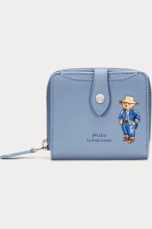 Ralph Lauren Cartera compacta de piel con Polo Bear