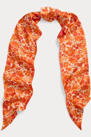 Ralph Lauren Pañuelo de sarga de seda reversible