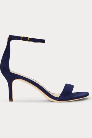 Ralph Lauren Sandalia Allie de ante con tacón medio