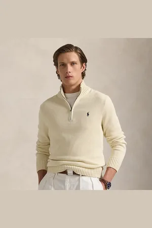 Ralph Lauren Jersey de algodón con cremallera corta