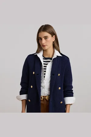 Ralph Lauren Chaqueta cruzada tipo jersey