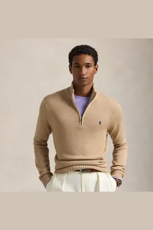 Ralph Lauren Jersey de algodón con cremallera corta