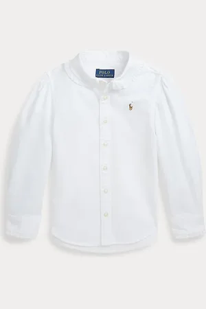 Ralph Lauren Camisa oxford de algodón con volantes