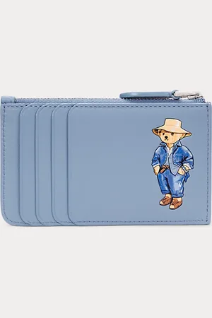 Ralph Lauren Tarjetero de piel con Polo Bear