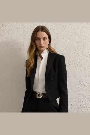 Ralph Lauren Chaqueta Spencer de crepé de lana