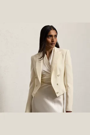 Ralph Lauren Chaqueta Spencer de crepé de lana