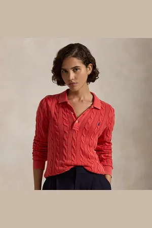 Ralph Lauren Polo de manga larga en punto de ochos