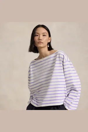Ralph Lauren Camiseta con rayas y cuello barco