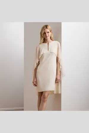 Ralph Lauren Vestido de cóctel de georgette con capa