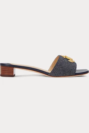 Ralph Lauren Sandalia Fay de loneta con logotipo