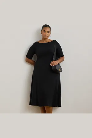 Ralph Lauren Tallas Grandes - Vestido midi de algodón elástico