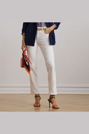 Ralph Lauren Jeans rectos tobillero de tiro alto