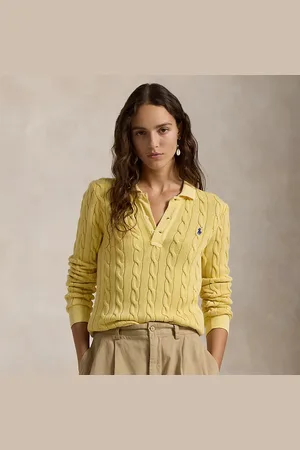 Ralph Lauren Polo de manga larga en punto de ochos
