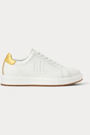 Ralph Lauren Deportiva Ainsley de piel con ribete
