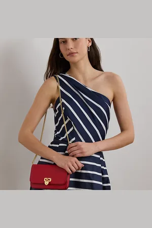 Ralph Lauren Cartera Tanner grande de piel con cadena