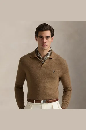 Ralph Lauren Jersey de lana y algodón con cuello polo