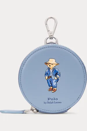Ralph Lauren Monedero de piel con Polo Bear
