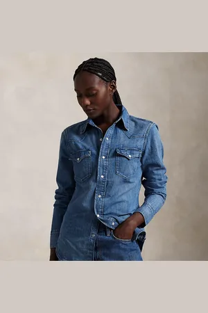 Ralph Lauren Camisa Western de denim