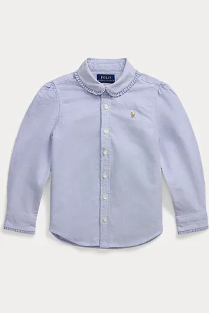 Ralph Lauren Camisa oxford de algodón con volantes
