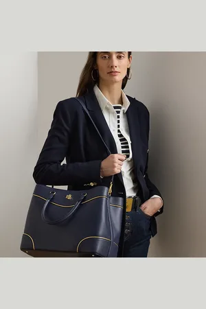 Ralph Lauren Bolso satchel Marcy grande de piel