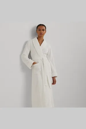 Ralph Lauren Bata larga con cuello chal y motivo Aran