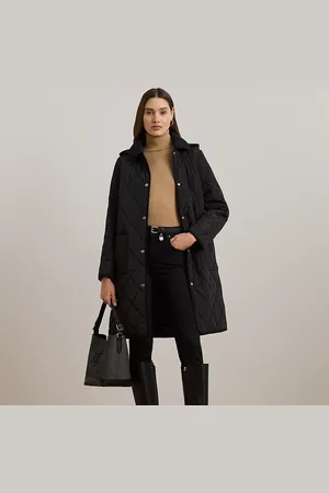 Ralph Lauren Abrigo acolchado con ribete de pana