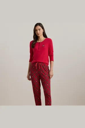 Ralph Lauren Pijama de punto con cuadros y terrier