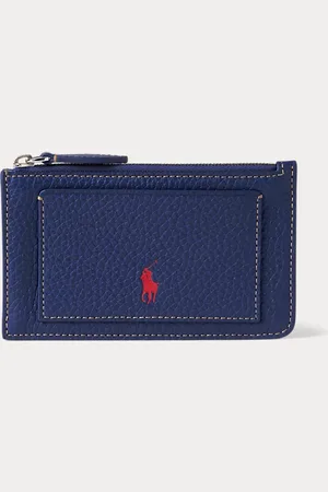 Ralph Lauren Tarjetero de piel Polo Play