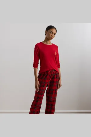 Ralph Lauren Pijama de cuadros de polar y punto